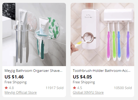 Toothbrush holder to sell in online store