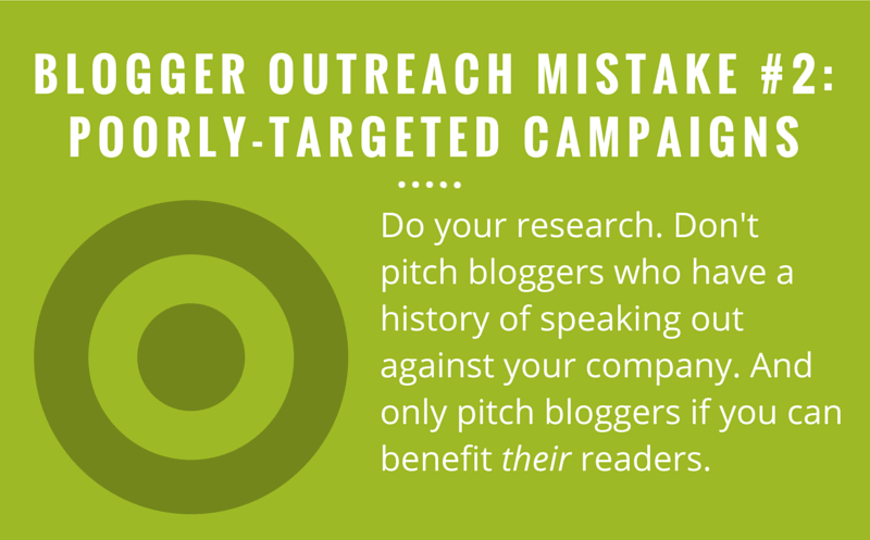 Blogger Outreach Mistake 1 - Generic Form Letter Pitches
