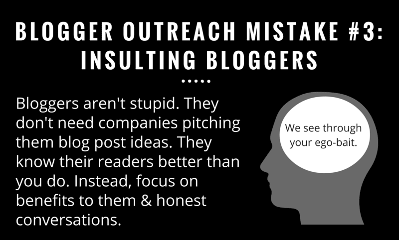 Blogger outreach mistake 2 - Poorly-targeted campaigns