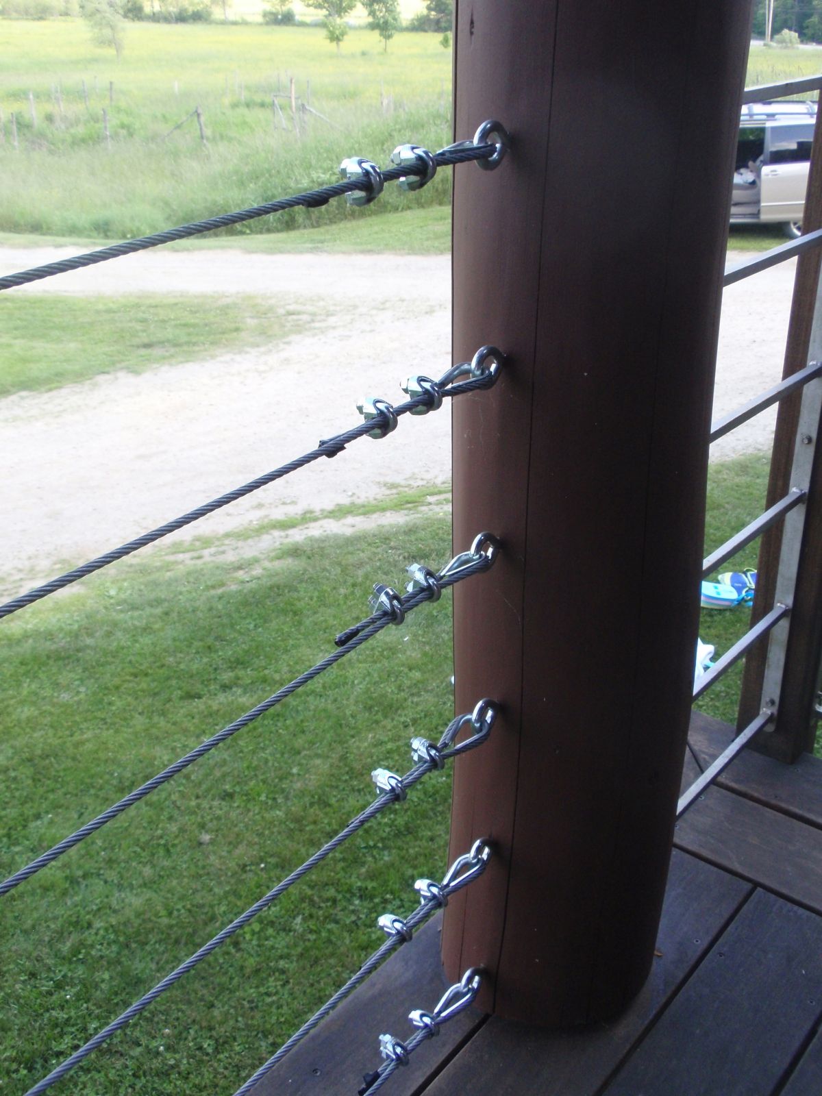 Cable spacing for railing