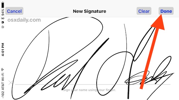 Sign a document on iPhone