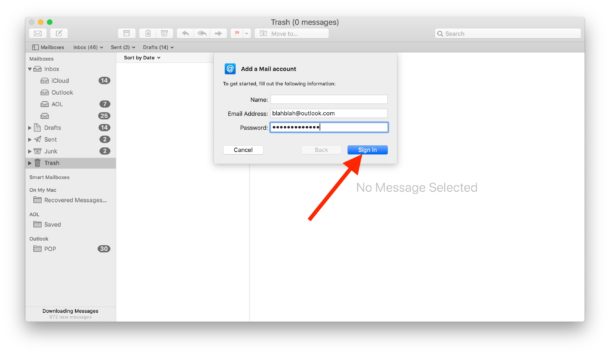 How to add an Outlook email account to Mac