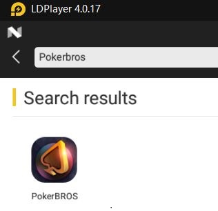 PokerBros in emulator