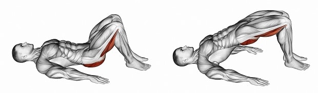 Ягодичный мост без отягощения