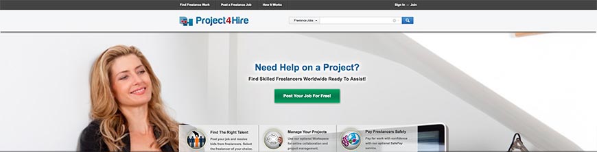 project4hire freelance website
