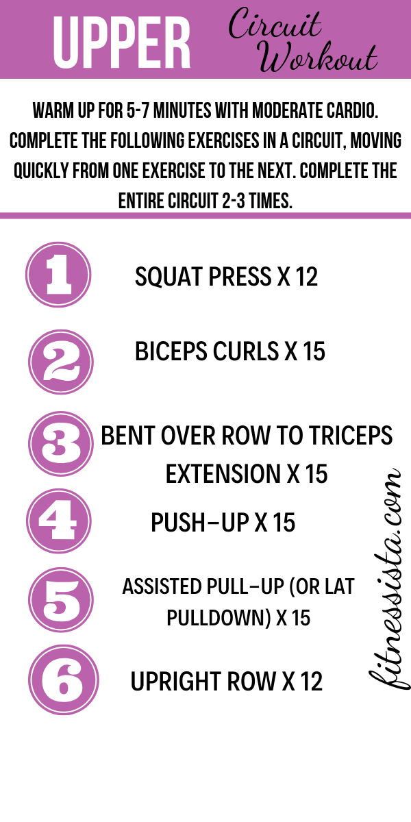 Upper body circuit workout for runners