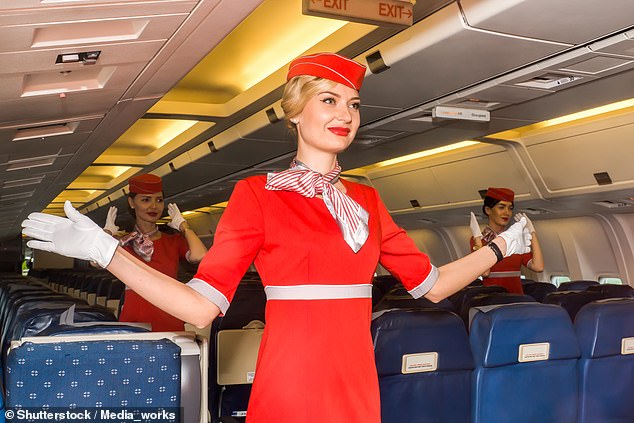 The average salary for an Australian flight attendant is $45,150, but experience and location see the mark range from $35,731 to $63,003 (stock image)