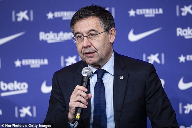 Barca president Josep Maria Bartomeu is in discussions about cutting salaries by 70 per cent