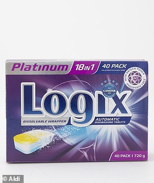 Aldi Logix Platinum 18 In 1 Automatic Dishwasher Tablets ($7.69)
