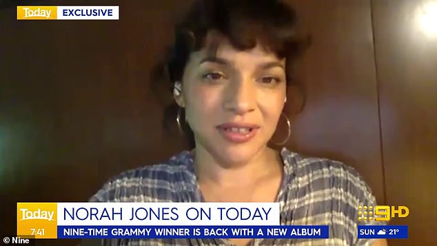Candid: Notoriously private singer Norah Jones gushed over her children on Wednesday in a rare interview on Australia
