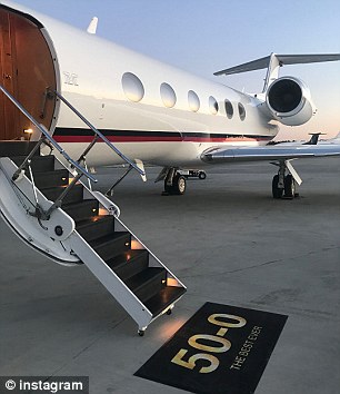 Mayweather showed off his stunning new private jet on his Instagram