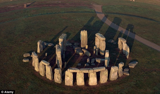 An aerial view of Stonehenge in Wiltshire