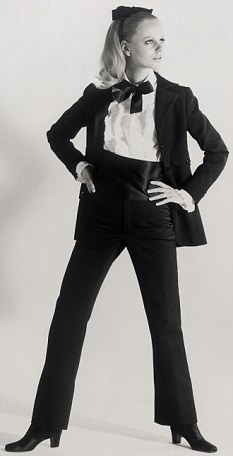 In Vogue: Yves Saint Laurent created the Le Smoking trouser suit for women in 1966