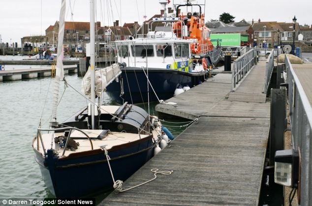 Mystery: The small boat was found on the Isle of Wight with its engine running and one of its sails still up