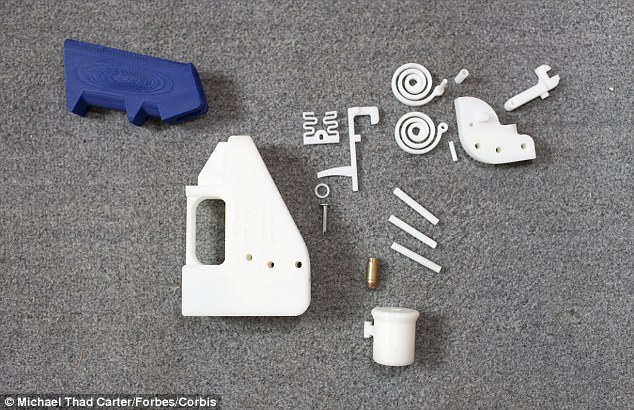 Plastic: Sixteen of the 17 parts that make up the Liberator are plastic, constructed by a 3-D printer. A small nail is used for a firing pin