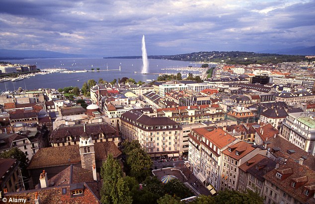Geneva in Switzerland (pictured) ousted Paris from top spot as the most expensive city in the world