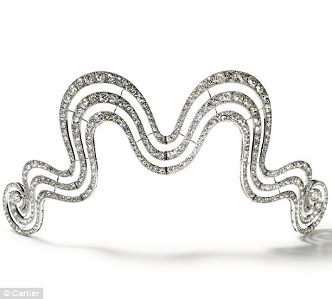 This diamond hair ornament was created by Louis Cartier in 1902 and is 7cm in height at its centre