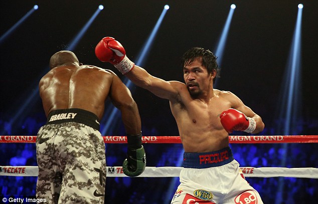 Pacquiao beat Timothy Bradley on points in his last fight, which was held in Las Vegas
