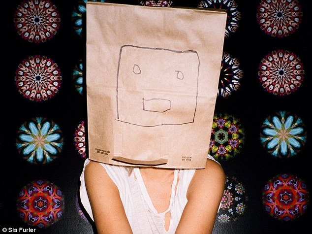 Covered up: Sia is known for often not showing her face in public