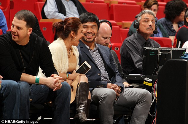 Pacquiao was also all smiles when he wasn