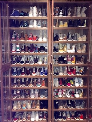 Mayweather also has a vast collection of shoes to choose from