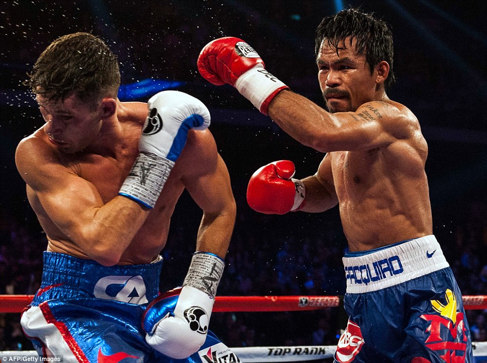 Pacquiao used his left hook to devastating effect in November