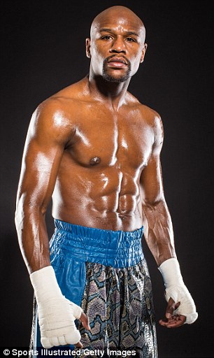 Mayweather (pictured) will take on Manny Pacquiao in tonight
