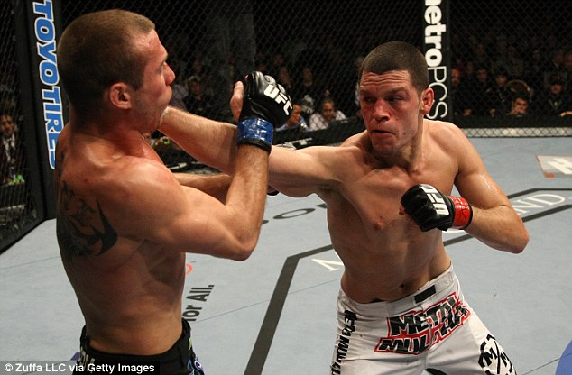 Diaz (right) is known for his technical boxing and volume striking as well as his lethal submission skills