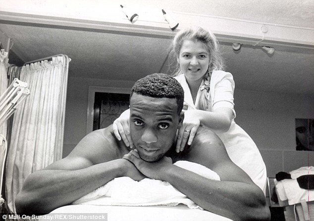 Atkinson (pictured receiving a massage as a Sheffield Wednesday player) had been visiting his father Ernest and a next door neighbour said he kept saying 