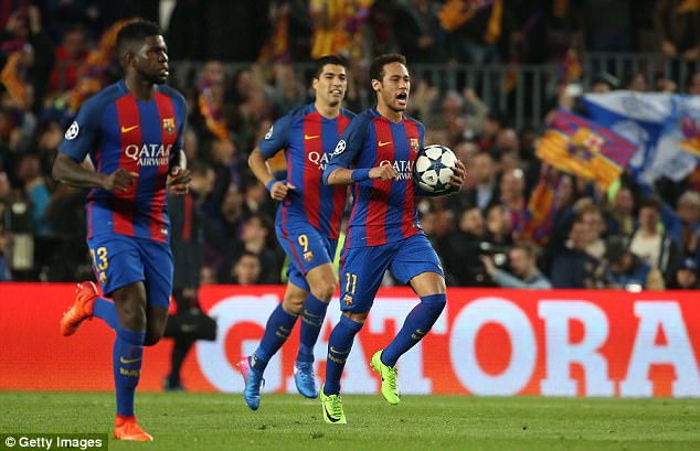 Neymar inspired an astonishing Barcelona comeback against PSG last season