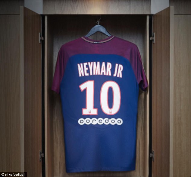 Neymar will wear the No 10 shirt at PSG after completing his £198m transfer 