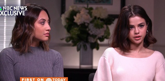 Lifesaver: Doctors were able to fix the problem after a six-hour surgery, and she and her best friend donor Francia Raisa, 29, recovered together from surgery (Raisa and Gomez above)
