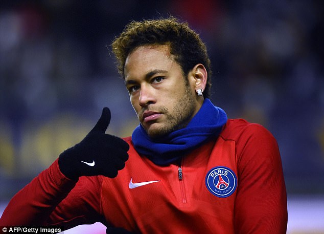 Neymar embarrassed one of his own Paris Saint-Germain team-mates in training on Monday