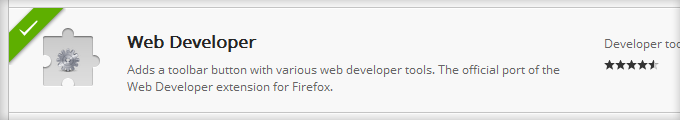 Web Developer Chrome Extension