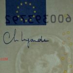First euro banknote signed by Christine LAGARDE, ECB