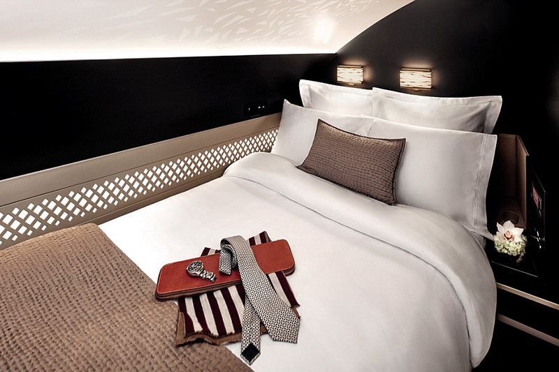 Спальня в апартаментах на лайнере А380-800 авиакомпании Etihad
