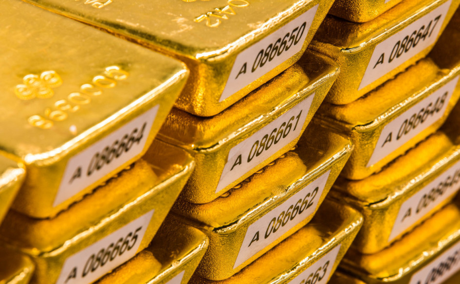 Слитки золотого резерва Германии в хранилище Deutsche Bundesbank