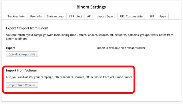 Binom Tracker Review Coupon - Import Voluum