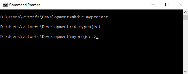 Create myproject folder