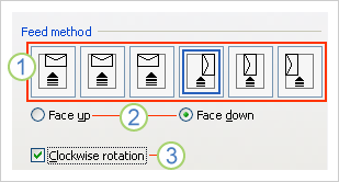 The Printing Options tab of the Envelope Options dialog box