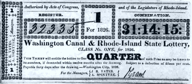 История американских лотерей - 1826 год
