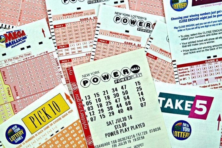 Билеты и купоны лотерей США