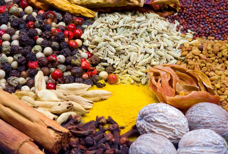 Herbs and spices stock photography