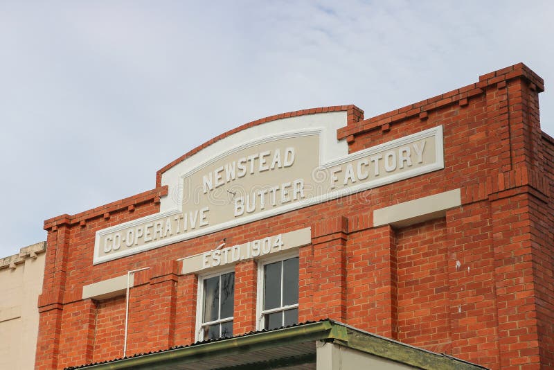 The Newstead Co-operative Butter Factory (1904) has been used as a cheese factory and candle factory royalty free stock photo