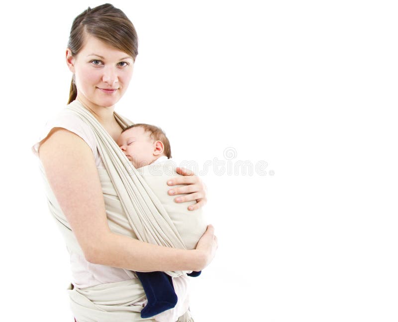 Carrying a baby royalty free stock photos