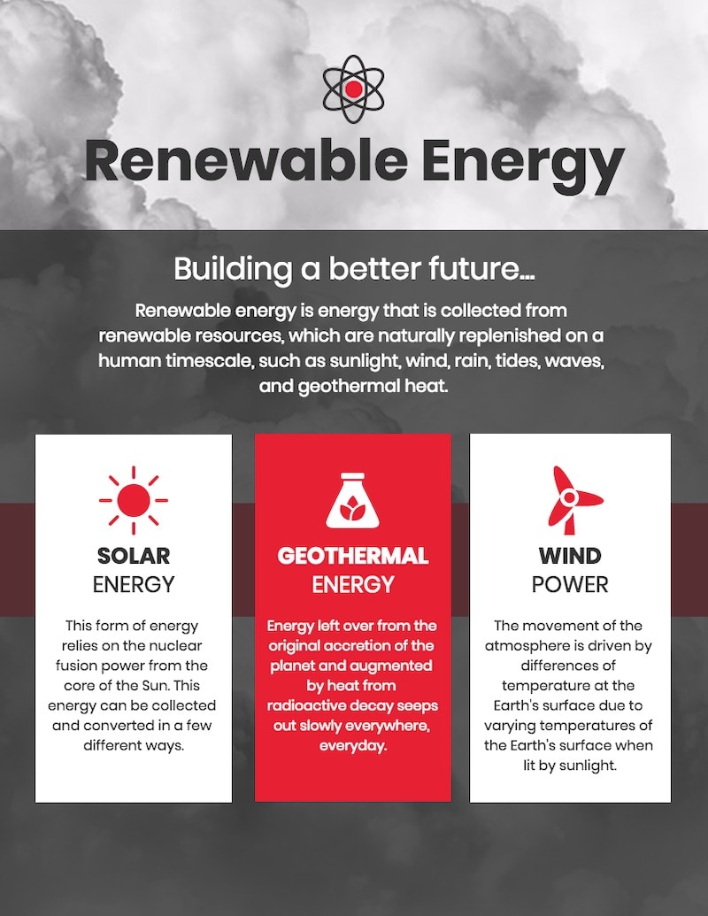 Renewable Energy Comparison Infographic Templates