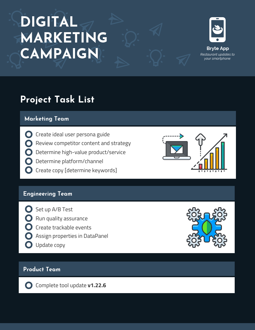 Digital Marketing Campaign Checklist Infographic Idea
