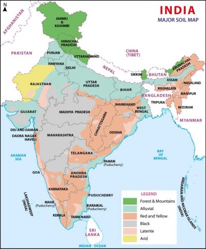 Виды почв в Индии