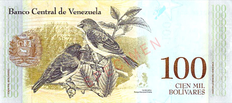 Венесуэльский боливар - валюта с наибольшим показателем инфляции.