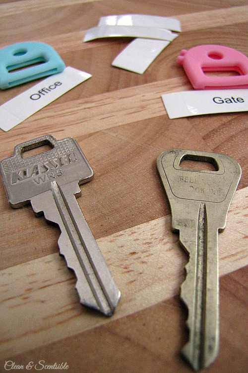 This is such a cute way to organize your keys! // cleanandscentsible.com